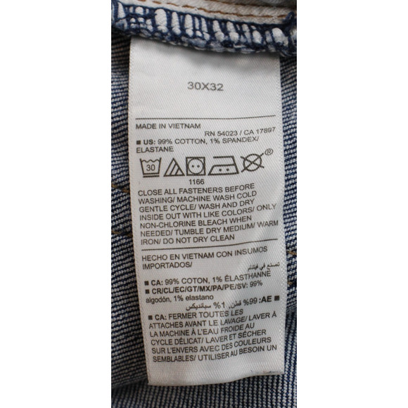 Old Navy Jeans Mens 30 x 32 Blue Straight Fit Built-In Flex Stretch - Picture 4 of 7